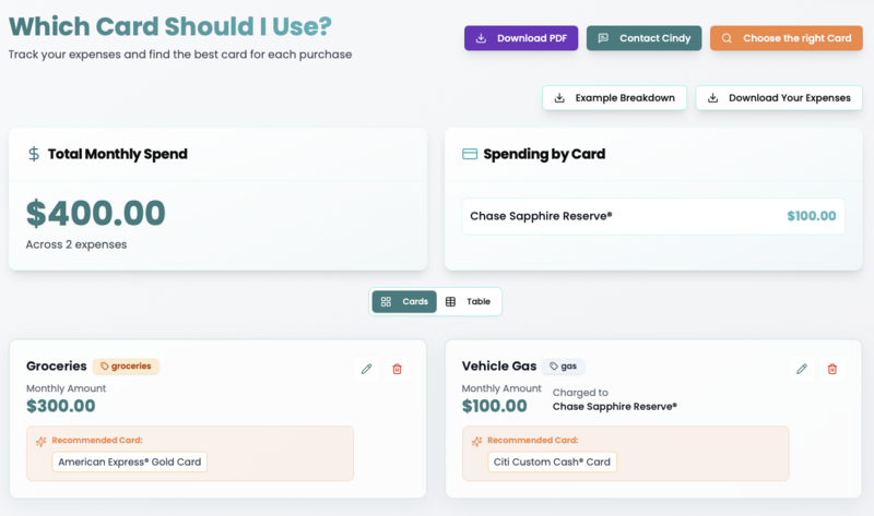 Which Card Should I Use